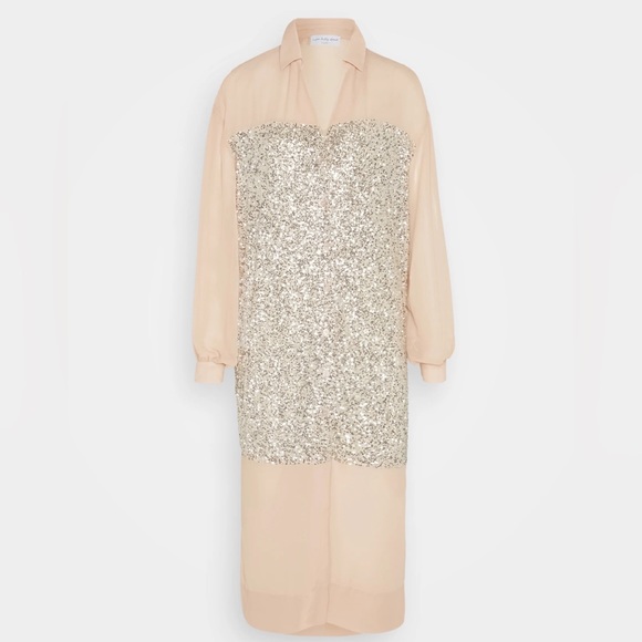 Never Fully Dressed Sequin Mix Lil Shirt Dress - Picture 4 of 8